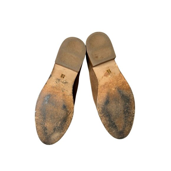 Steve Madden Raisie Ankle Booties Leather Brown Tan Suede Boots Women's 7.5 M - Picture 12 of 14